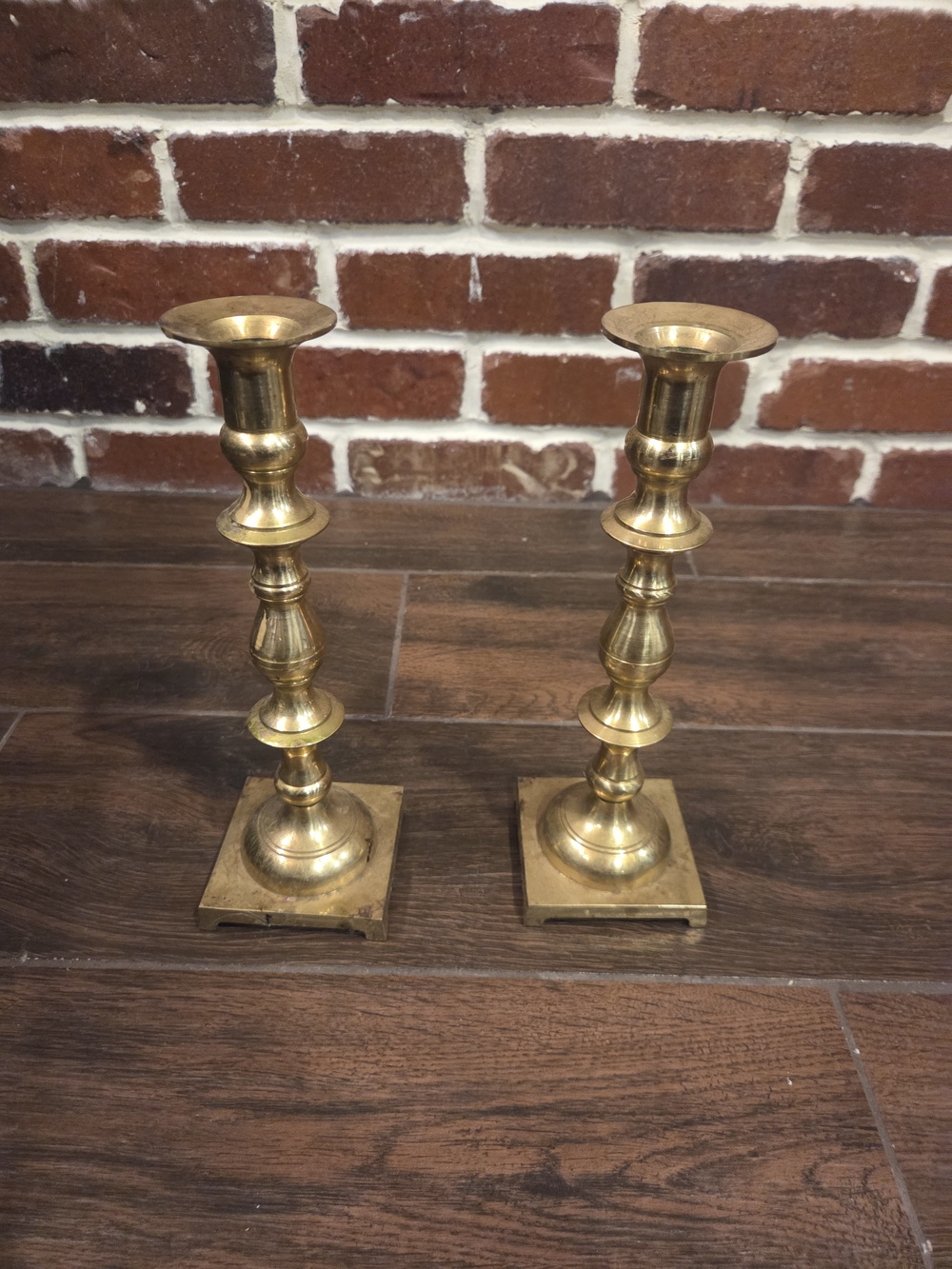 Brass Candlestick Pair - Home Accent